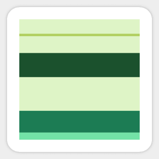 A neat adaptation of Dark Sea Green, Seafoam Blue, Very Light Green, Pine and June Bud stripes. Sticker